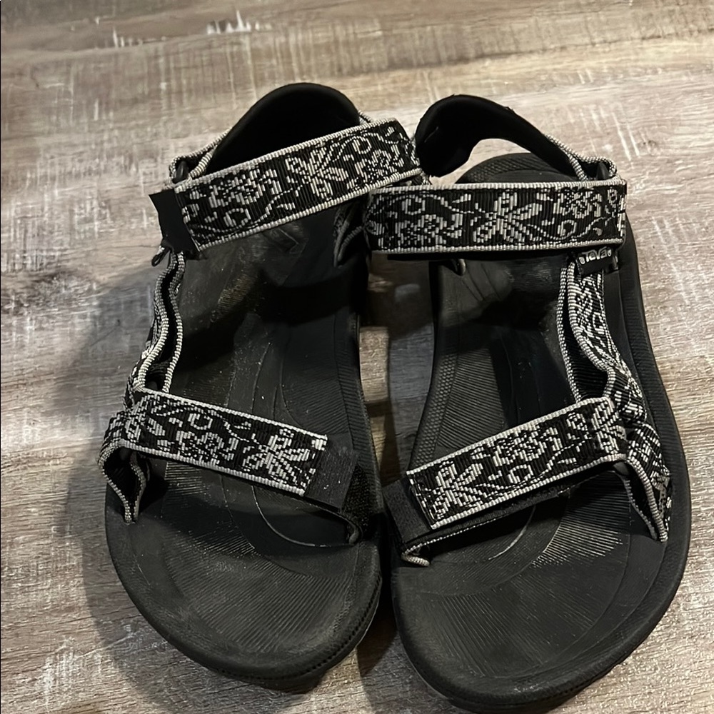Teva Black Sport Sandals with Adjustable Straps size 7 women